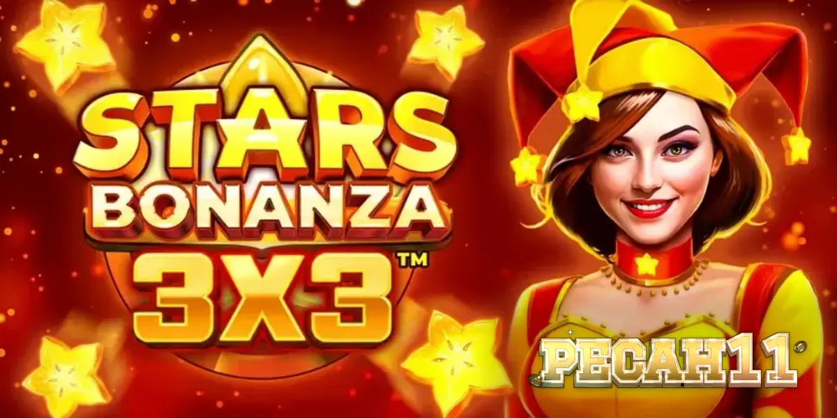 Stars Bonanza 3x3 slot game interface with vibrant fruit symbols and cosmic background
